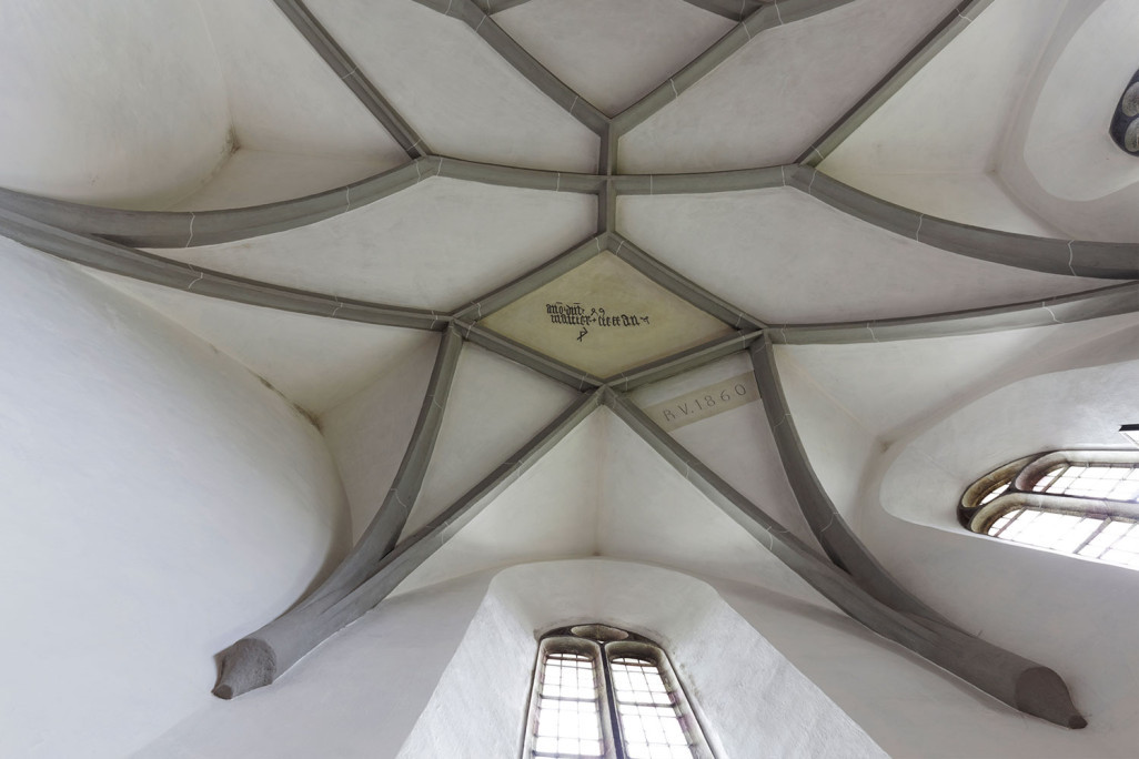 Église de Scharans, voûte en croisée d'ogives