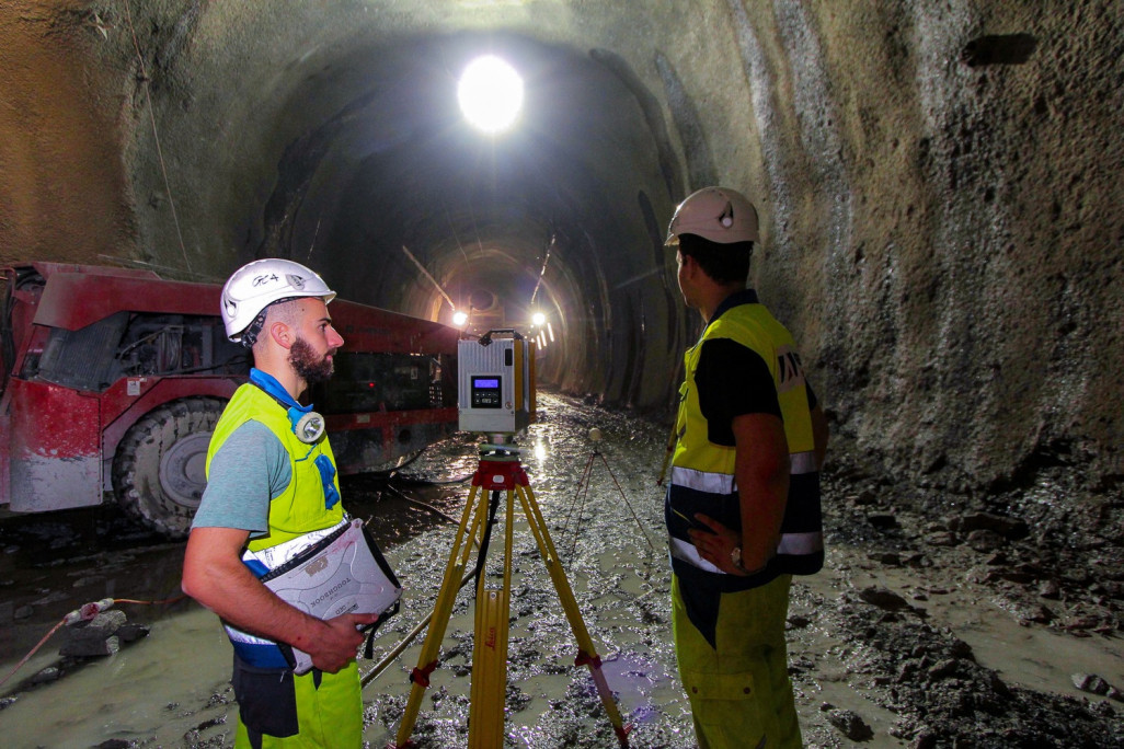 Tunnel de base du Ceneri Sigirino Mesure de l'avancement