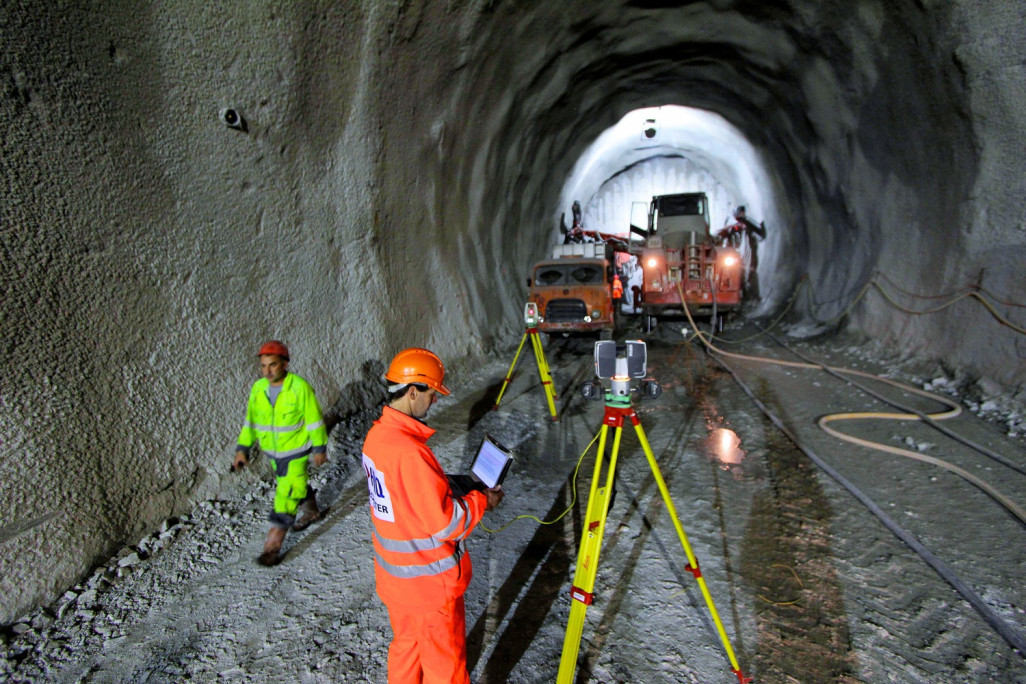Tunnel de base du Ceneri Sigirino Mesure de l'avancement