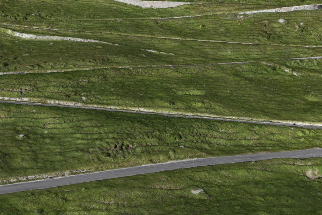 Modèle numérique de terrain MNT Route du col du Splügen