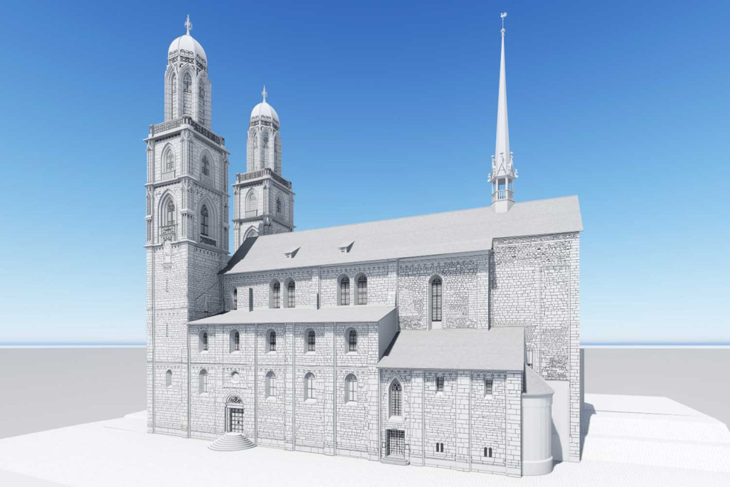 Évaluation de la façade en pierre du Grossmünster à Zurich, HMQ AG