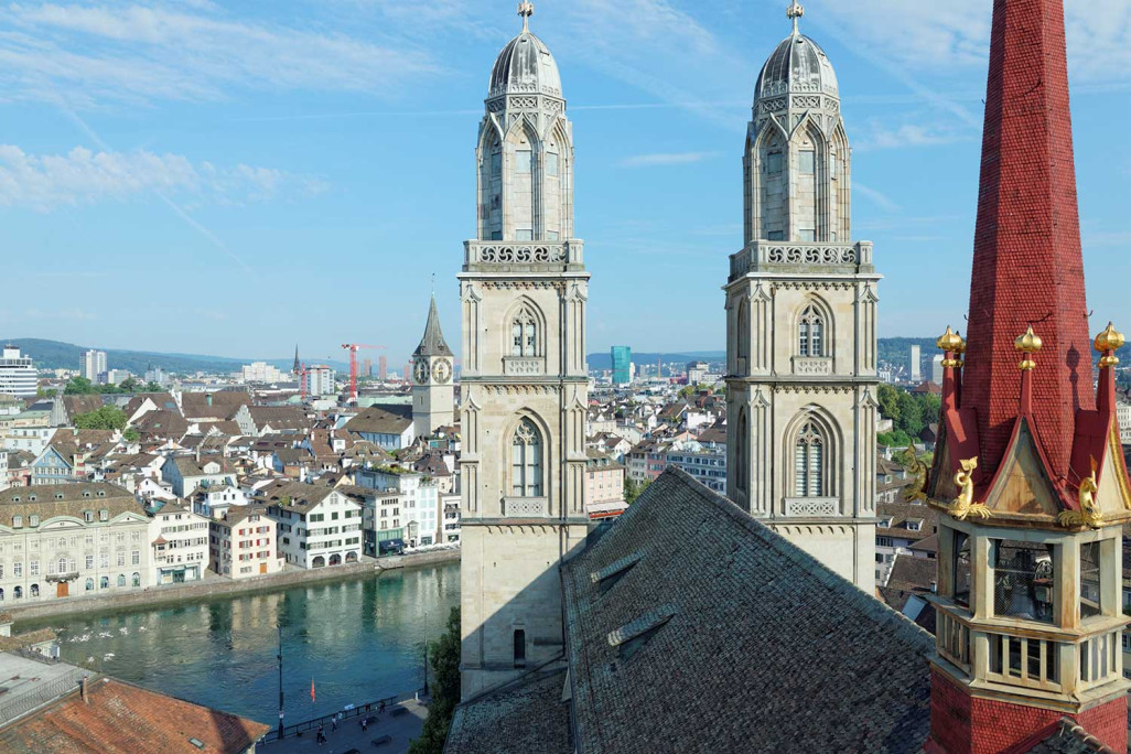 Relevé du bâtiment, Grossmünster, Zurich, tours jumelles, HMQ AG