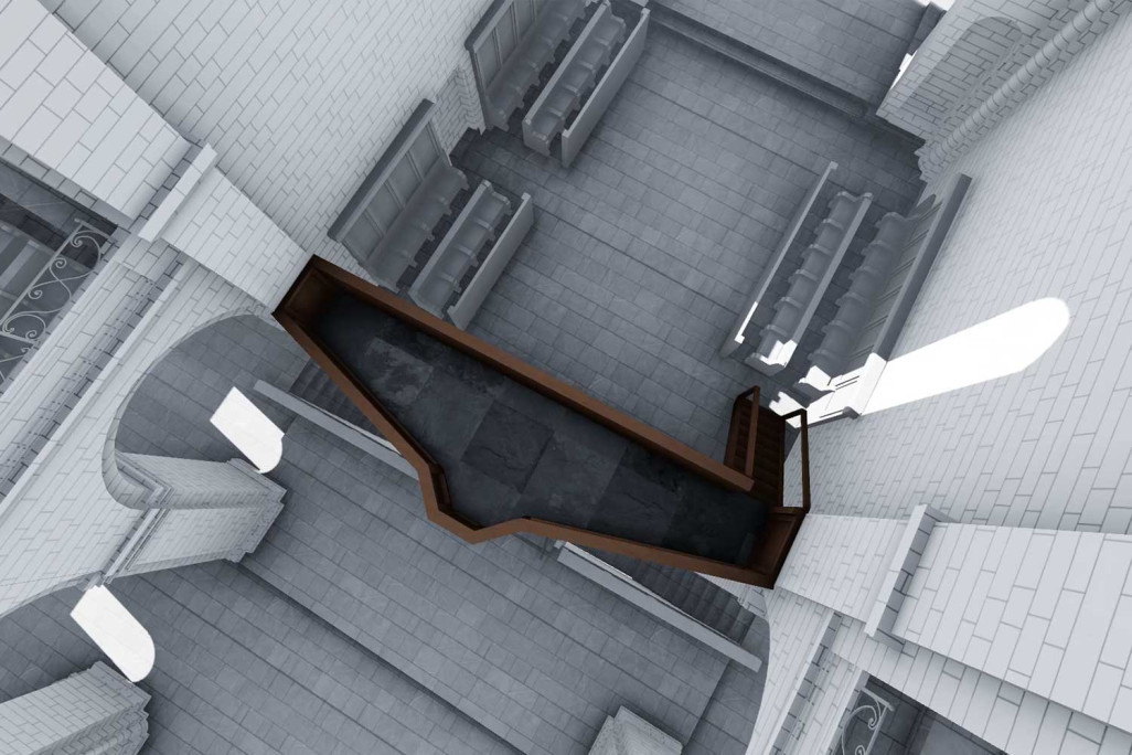 Animation vidéo, jubé, Grossmünster Zurich, HMQ AG