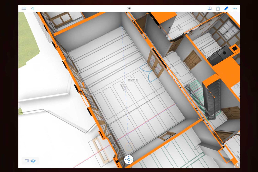 Modèle BIMx 3D, mesuré à partir du plan, HMQ AG