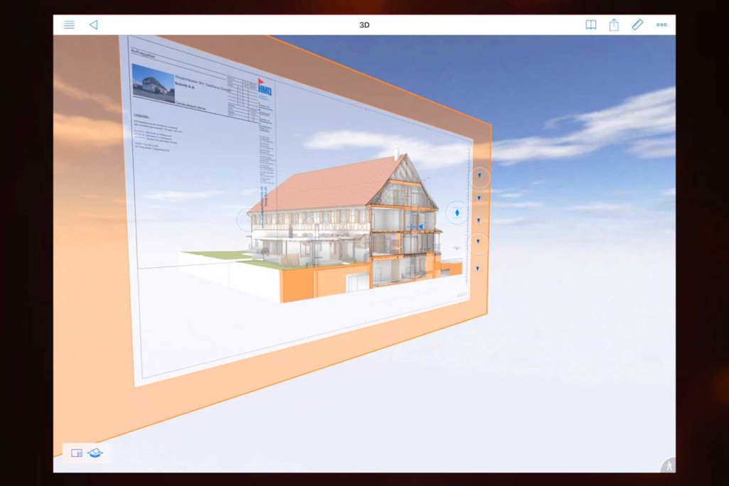 Modèle BIMx 3D, coupe transversale dynamique, HMQ AG