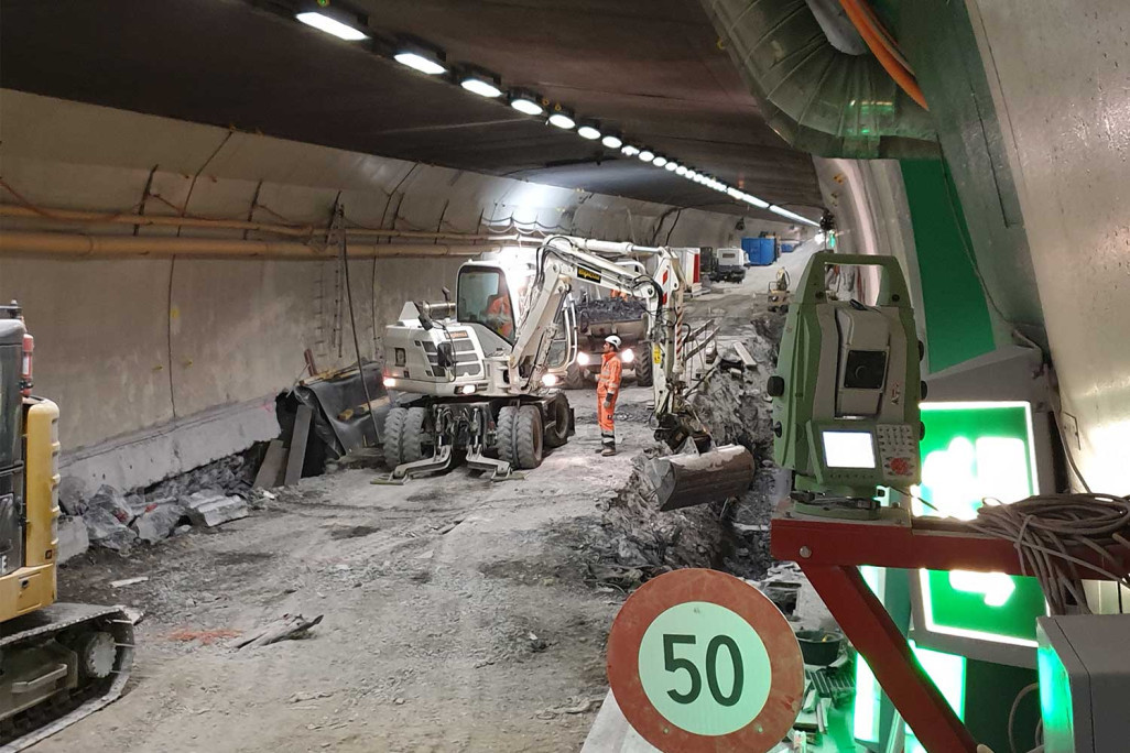 Mesure du tunnel, rénovation du tunnel Gotschna à Klosters, HMQ AG