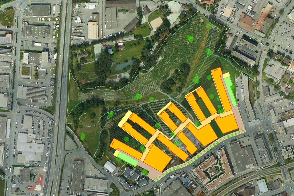 Coire, quartier Kleinbruggen, zone 2000 watts, HMQ AG