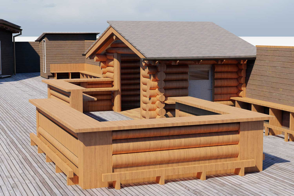 Davos GR, modèle 3D Alp Bar Clavadeler Alp, HMQ AG