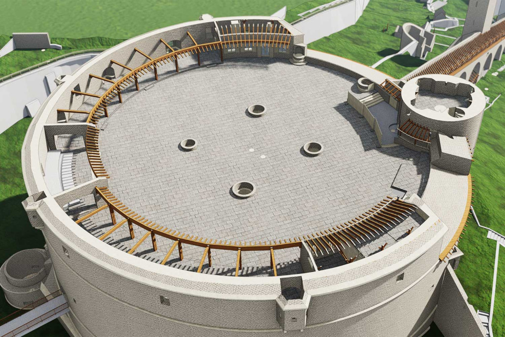 Munot à Schaffhouse modélisé en 3D avec ArchiCAD, HMQ AG