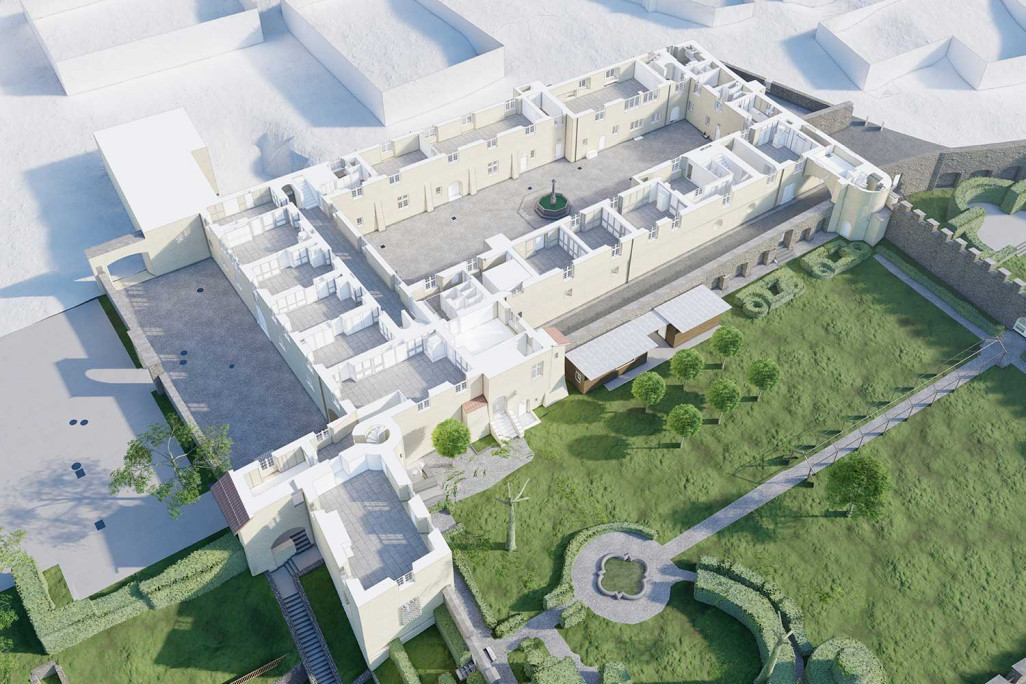 Château de Haldenstein, Grisons, plan en 3D, HMQ AG