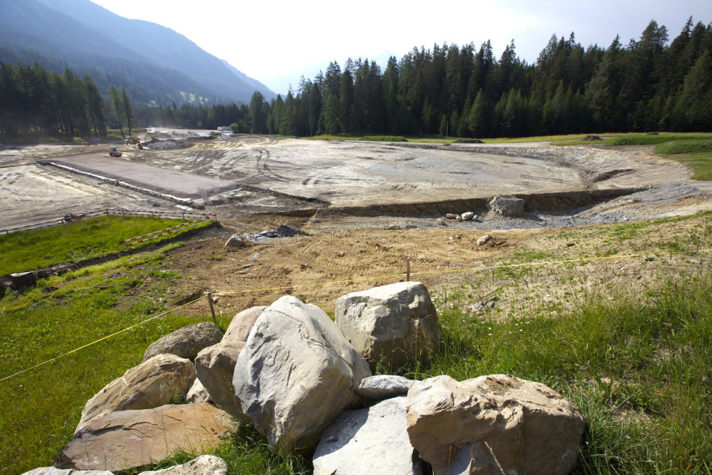 Biathlon Arena Lenzerheide, travaux de construction